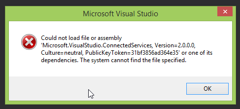 Visual Studio Error Message